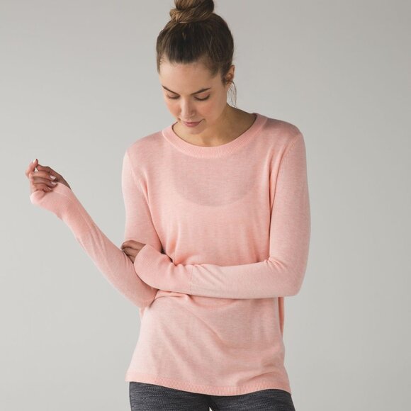 lululemon Bring it Backbend Sweater - Heathered Dune - size 8 - Picture 9 of 9